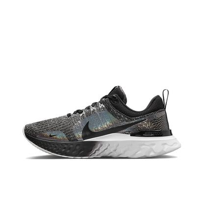 POIZON Nike React Infinity Run Flyknit 3 Premium 'Black Zebra Iridescent' Women's