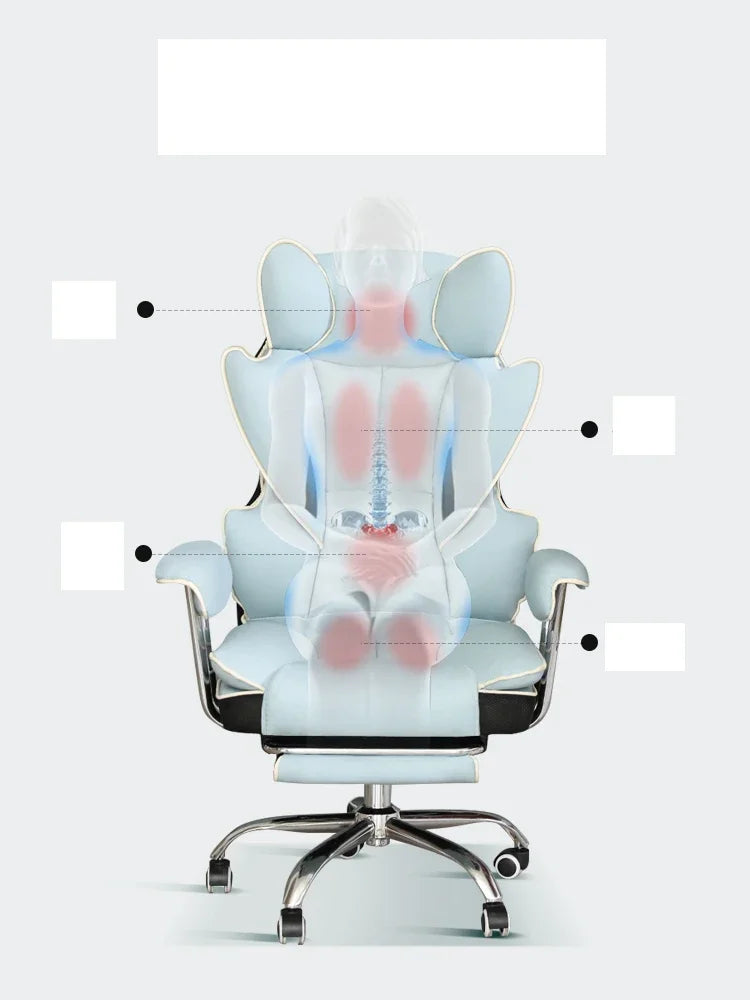 Nouveau fauteuil de gaming confortable et ergonomique pour ordinateur, pivotant, avec fonction de levage, idéal pour le bureau et les gamers