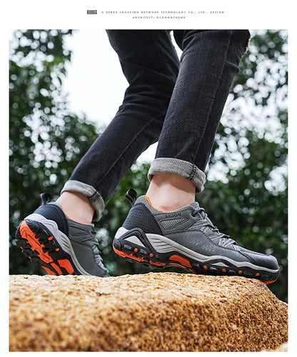 Marken-Wanderschuhe für Herren, atmungsaktive Mesh-Reiseschuhe, wasserdichte Outdoor-Schuhe für Jagd und Angeln, Berg-, Offroad-, Reit- und Sportschuhe