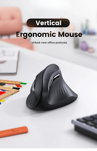 Mouse Wireless Bluetooth 5.0 2.4G Ergonomic 4000DPI 6 Mute Buttons for MacBook Tablet Laptops Computer PC Mice