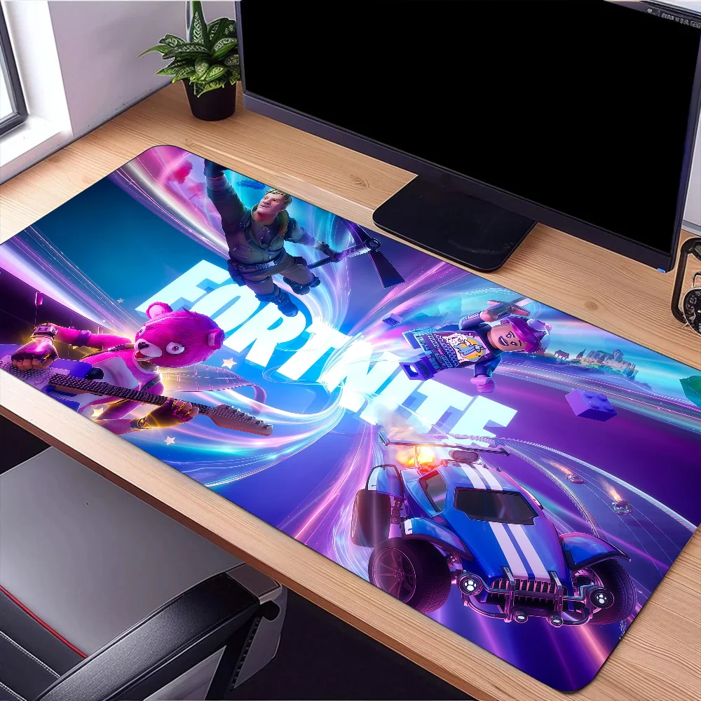 Game F-Fortnite Survival Battle Mauspad, große Schreibtischmatte, ergonomische Tastatur- und Büromatte aus Gummi für PC, rutschfest, ausfranssicher, individuell anpassbar für Zuhause