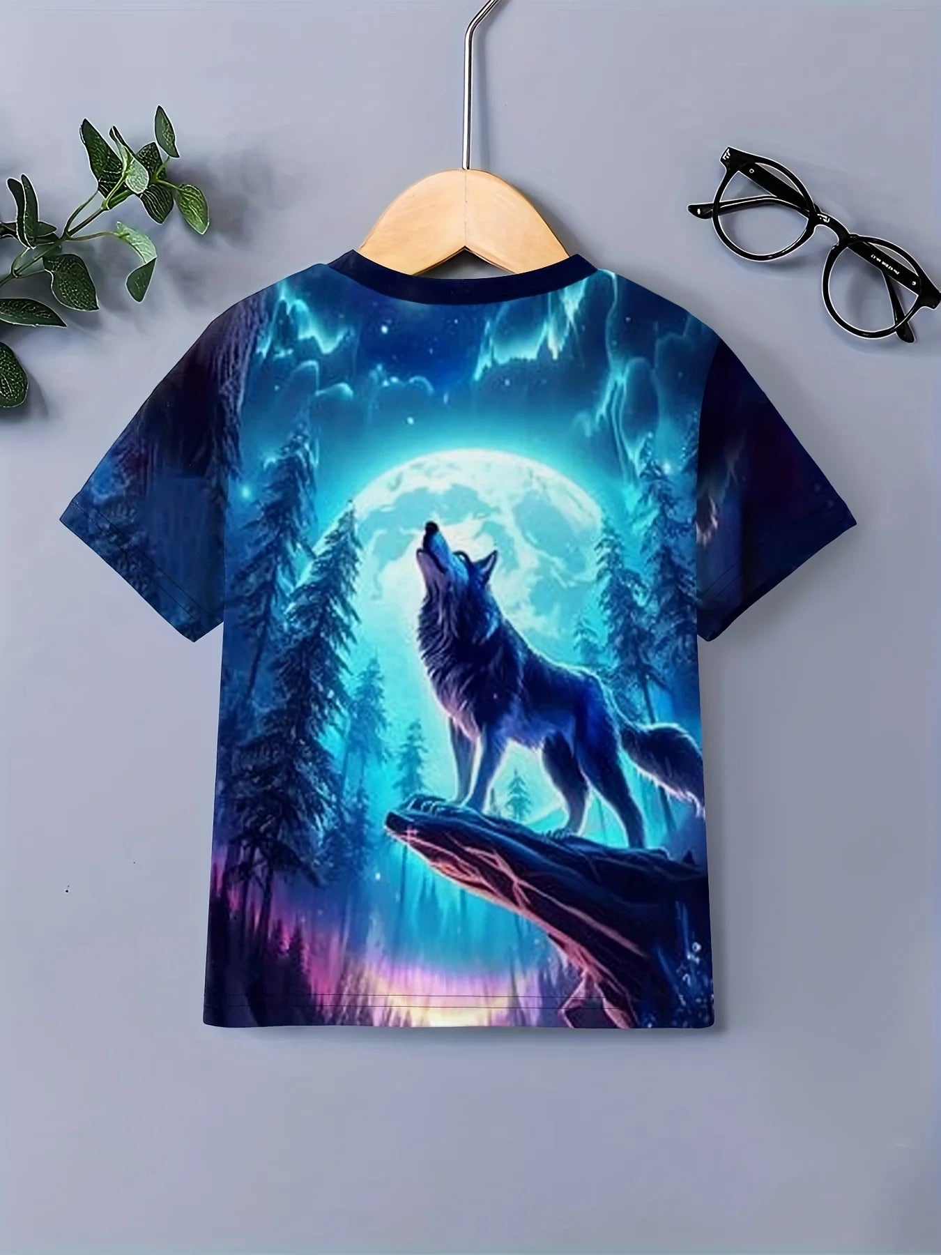 Children's Clothing Boys Tshirt Short Sleeve Cool 3D Wolf Print Kids Summer Clothes Stylish Streetwear Round Neck Girl Clothes﻿