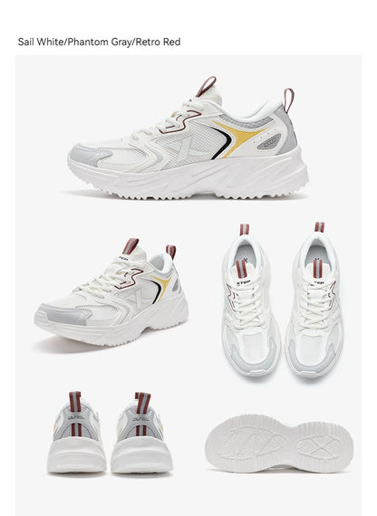 Zapatillas casuales Xtep para hombre, calzado deportivo de verano resistente, con cordones, antideslizante y resistente al desgaste para exteriores 876219320026
