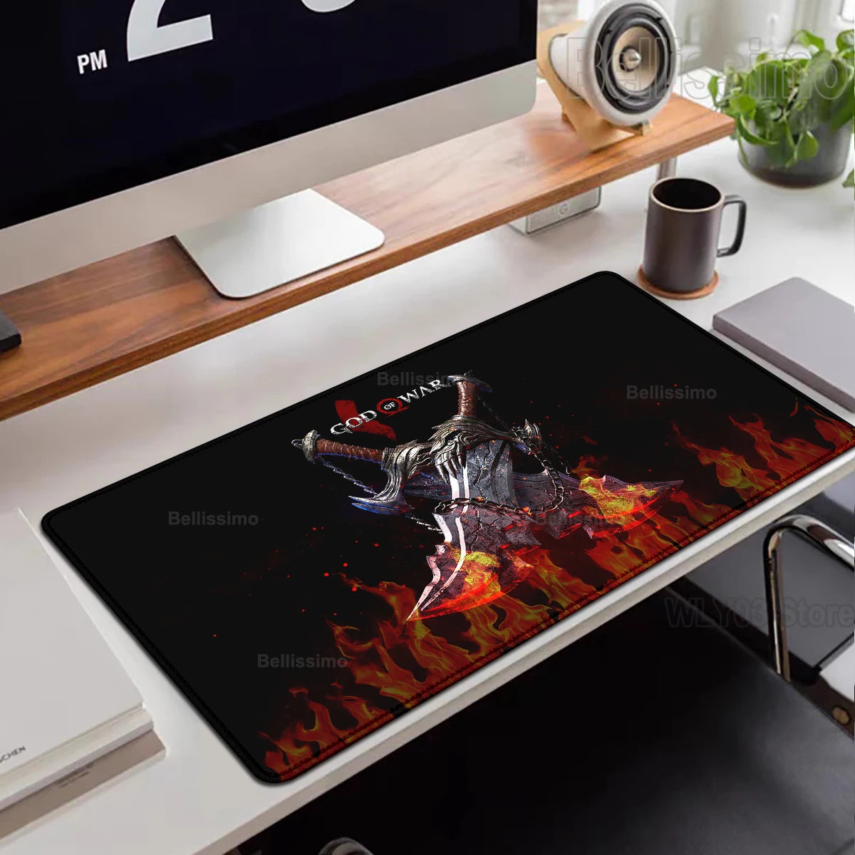 XXL egérpad God of War íróasztali szőnyeg játékos kiegészítők billentyűzet számítógépes egérpad játékosok számára nagy méretű PC-szekrény irodai asztal szőnyeg