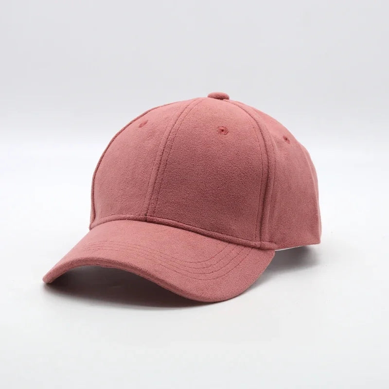 Gorra de béisbol de ante al por mayor, otoño-invierno, para hombre y mujer, gorra urbana lisa de invierno, unisex, ajustable, informal, sin adornos
