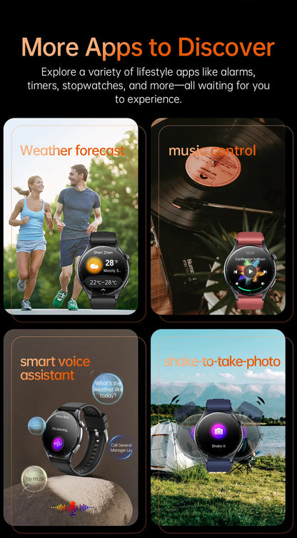 2025 Health Smartwatch for Xiaomi & Huawei ECG + PPG, Blood Pressure, SpO2, Body Analysis, Bluetooth Calling & NFC