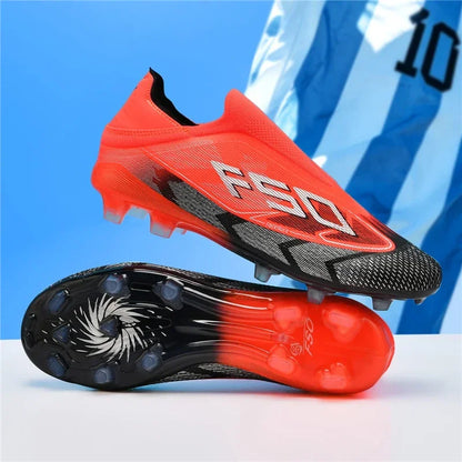 Nouvelles chaussures de football pour hommes, chaussures de sport à cheville haute, respirantes, pour futsal, antidérapantes, ultra-légères, chaussures de football de haute qualité pour matchs en extérieur.