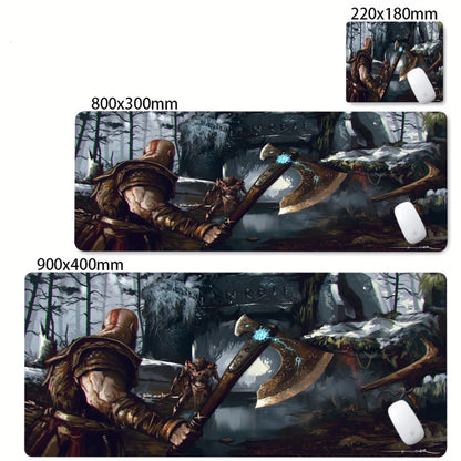 XXL egérpad God of War íróasztali szőnyeg PC-s játék kiegészítők billentyűzet számítógépes egérpad játékosok számára nagy szekrény irodai asztal szőnyeg