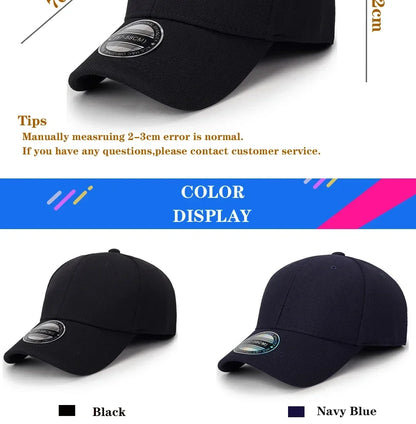 2025 High Quality Baseball Cap Men Snapback Hats Caps Men Fitted Closed Full Cap Women Gorras Bone Male Trucker Hat Casquette