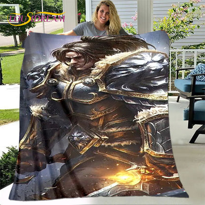 World of Warcraft, WOW Game Gamer Soft Plush Blanket,Flannel Blanket Throw Blanket for Living Room Bedroom Bed Sofa Picnic Cover