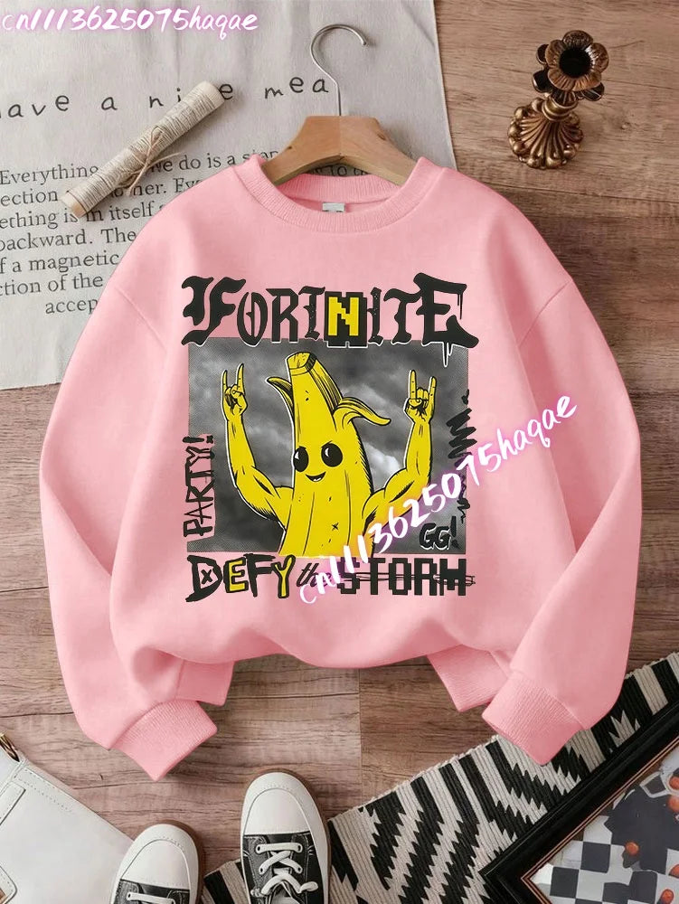 Neuer Fortnite-Kinder-Sweatshirt-Hoodie mit Cartoon-Spielcharakter-Print, lässiges Oberteil für Herbst und Winter, Baby- und Jungenbekleidung