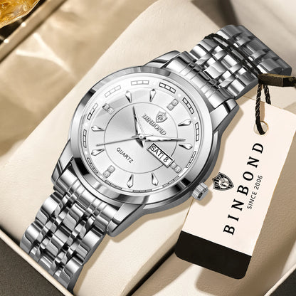 Genuine BINBOND luxury quartz watches for women – Water-resistant and luminous model – Gift idea (gift box included)