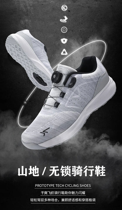 Cycling Sneakers MTB Men's Sports Dirt Bike Shoes SPD Pedal Mountain Bicycle Footwear Speed Racing Flat Off-Road Cycling Shoes