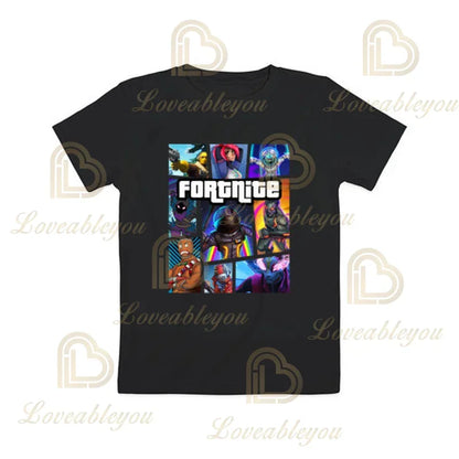 T-shirt Fortnite z kreskówkowym motywem dla chłopców i dziewczynek, Battle Royale 3D, 3–14 lat, Victory Royale, topy gamingowe dla dzieci i nastolatków