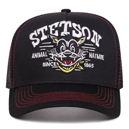 2025 Cartoon New Baseball Hat STETSON Cartoon Cat Truck Hat Street Hip Hop Hat Daily Leisure Sports Sunshade Breathable Mesh Hat