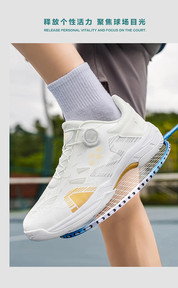 Badmintonschoenen voor heren, trainingssportschoenen voor binnen en buiten, antislip, slijtvast, mesh, ademend, tafeltennisschoenen