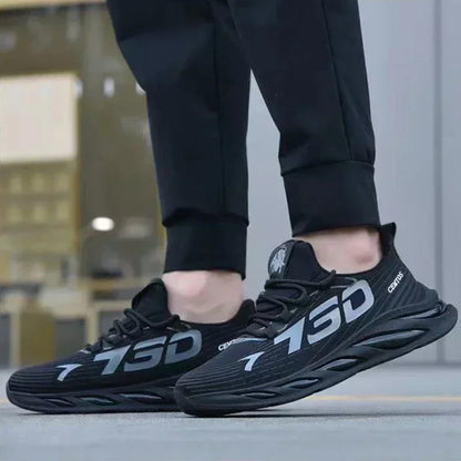 New Summer Men's Breathable Mesh Running Shoes Lightweight Trendy Sports Sneakers for Daily Workout and Outdoor Walking