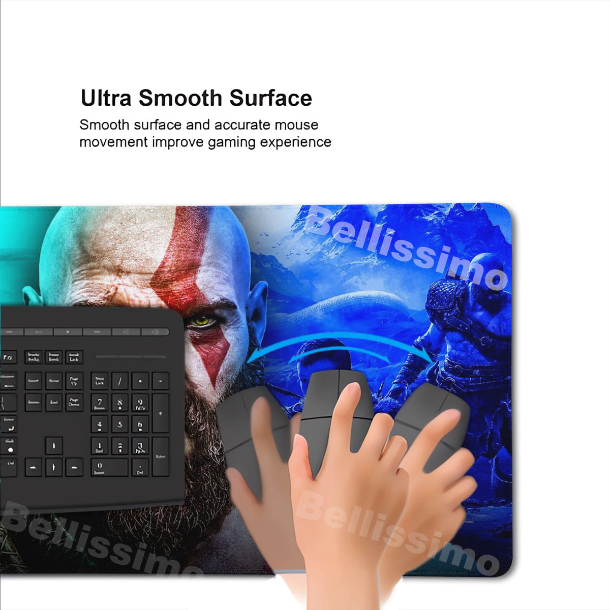 XXL egérpad God of War íróasztali szőnyeg játékos kiegészítők billentyűzet számítógépes egérpad játékosok számára nagy méretű PC-szekrény irodai asztal szőnyeg