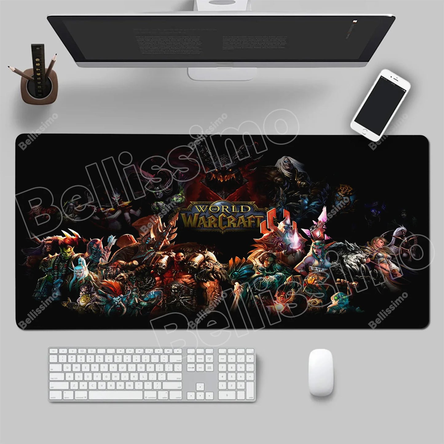 World Of Warcraft 90x40 Large Gaming Mouse Pad Game Desk Play Pad for Csgo Natural Rubber Mat Grande Gamer Xxl Computer Mousepad