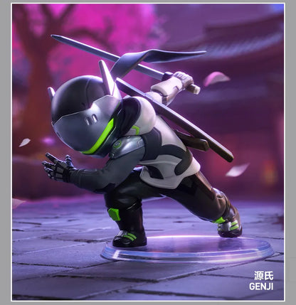 POP MART Overwatch Play of The Game serijos paslaptinga akloji dėžutė – kawaii stiliaus žaislai, dekoratyvinės figūrėlės, namų dekoras, staliniai modeliai-lėlės