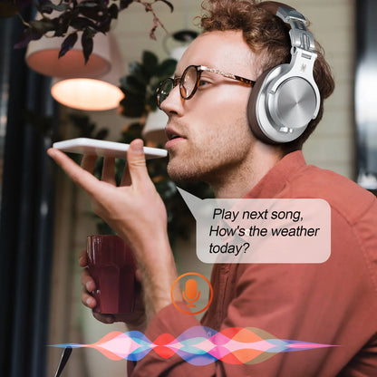 Oneodio Fusion A70 Wired + Wireless Bluetooth 5.2 Headphones For Phone With Mic Over Ear Studio DJ Headphone Recording Headset