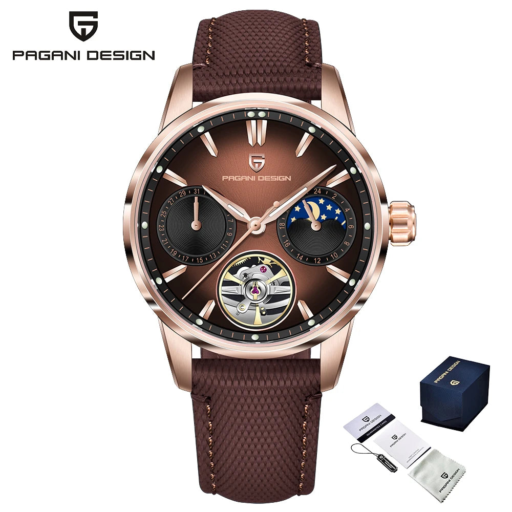 Pagani Design men’s watch, new model, luxury automatic mechanical watch, 41 mm, stainless steel, water-resistant to 10 bar, ‘racer’ style