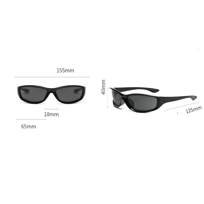 Rivets Y2K Sports Punk napszemüveg nőknek, designer téglalap alakú szemüveg férfiaknak, luxus napszemüveg, UV400, vezetéshez, kerékpározáshoz, divatos szemüveg