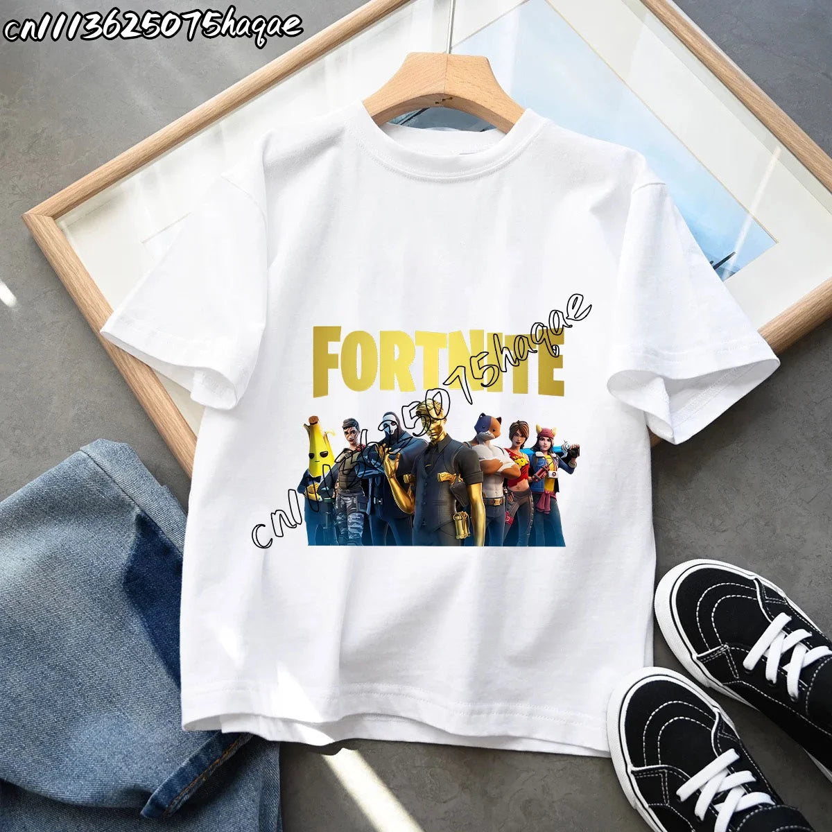 Neue Fortnite-Sommer-T-Shirts für Kinder, Cartoon-Figur-Grafik-T-Shirt, lässige Sport-Kurzarmtops für Jungen