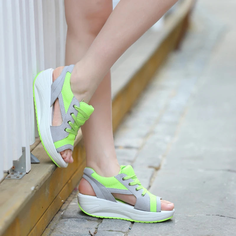 Women Sandals 2023 New Lady Platform Chunky Sandals Comfortable Women's Sandals Open Toe Casual Summer Sports Shoes