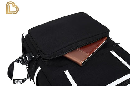 Ultima Knight F-Fortnited Battle Royale Backpack with USB Charging Anime Figures Study Stationery Compartment for Students