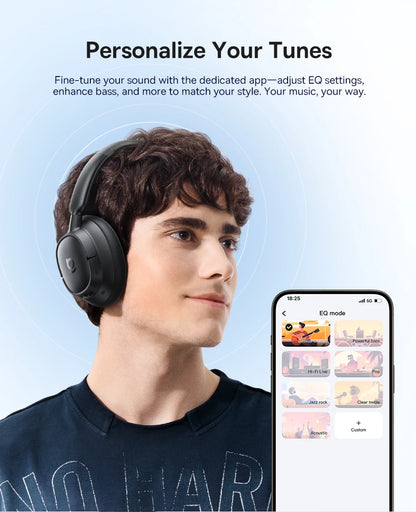Baseus Bass EH10 NC Wireless Headphones Bluetooth 6.0 Noise Canceling 45dB Over Ear Headset Spatial Audio Earphone 80H Time