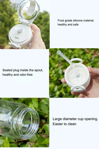 Bicchiere con cannuccia Fortnite da 400ML e 18CM per adulti, ragazzi e ragazze, graziosa tazza per acqua con motivo cartoon per studenti, bottiglia d’acqua resistente agli urti, portatile, idea regalo