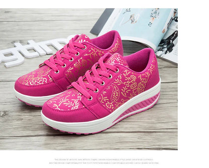 Women’s Leather Casual Sneakers Fashion Comfortable Platform Walking Shoes Wedge Moccasins Breathable Loafers Zapatos De Mujer