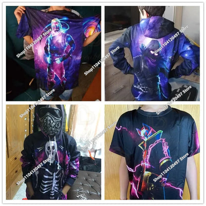 Sudaderas con capucha para niños y niñas Fortnite, sudadera infantil 3D, Battle Royale, sudaderas para hombre, moda de otoño, ropa infantil