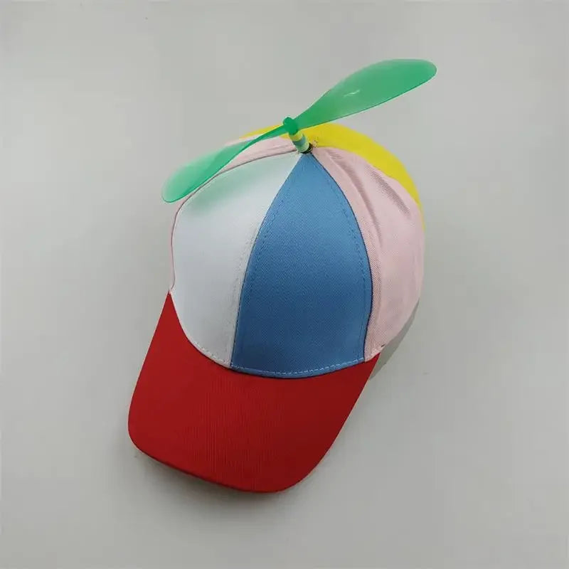 Fashion Colorful Bamboo Dragonfly Patchwork Baseball Cap Adult Kid Helicopter Propeller Funny Cotton Parent-child Snapback Hats