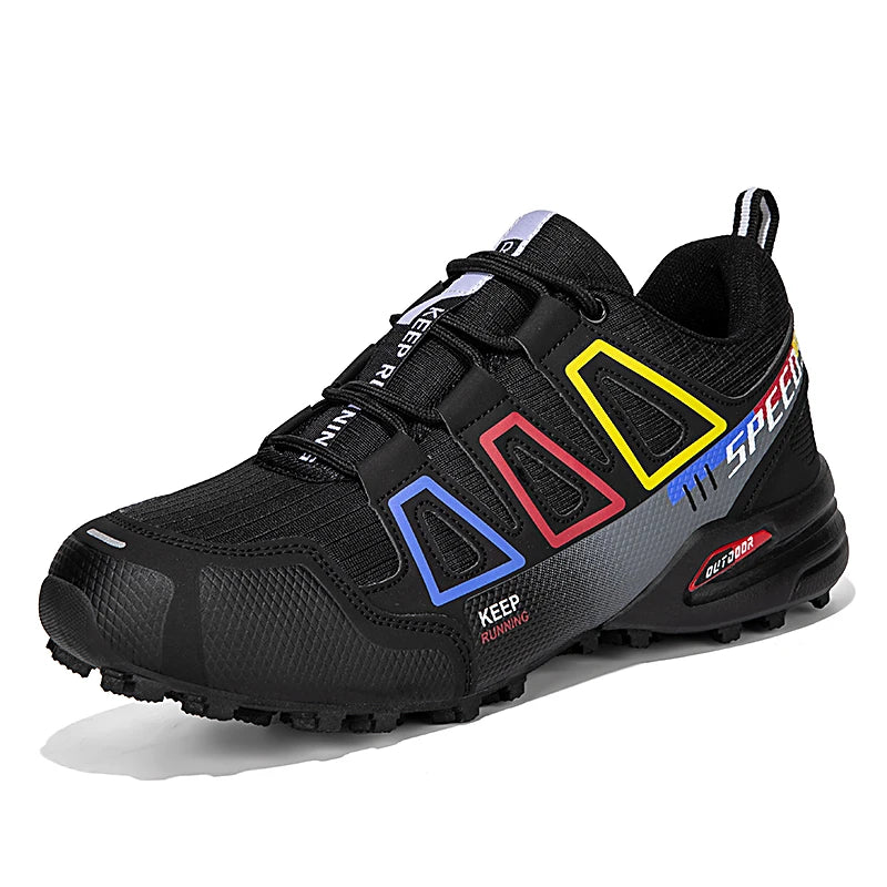 Men Cycling Shoes Outdoor Mountain Cross-Country Cycling Shoes Men Non-Slip Wear-Resistant Cycling Training Shoes Hiking Shoes