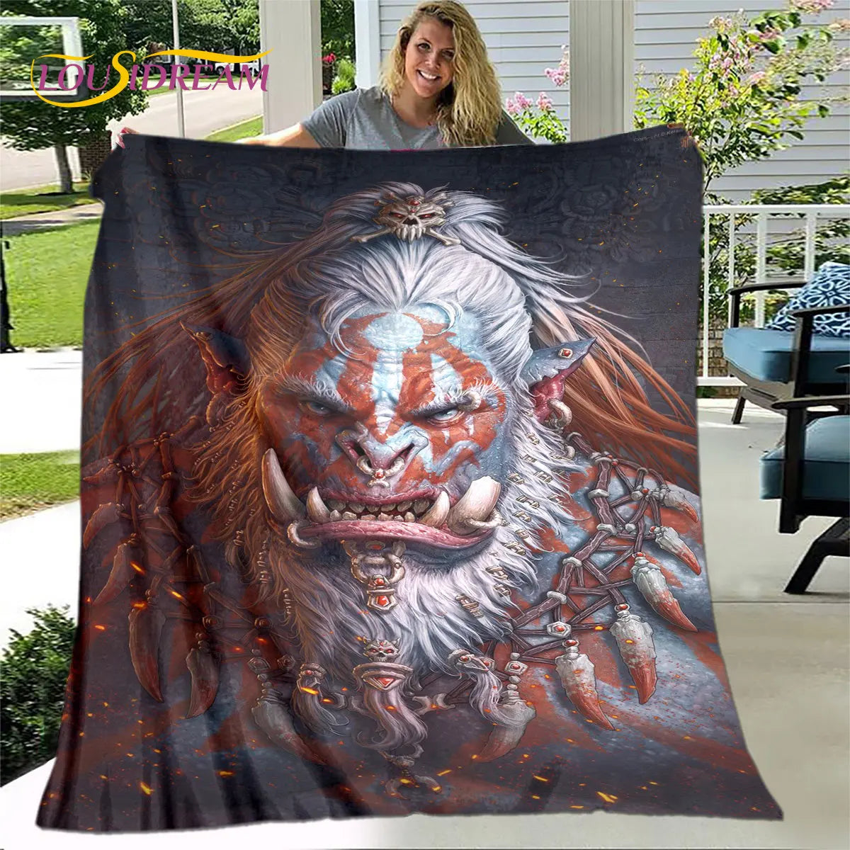 World of Warcraft, WOW Game Gamer Soft Plush Blanket,Flannel Blanket Throw Blanket for Living Room Bedroom Bed Sofa Picnic Cover