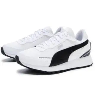 Nouvelles chaussures décontractées PUMA Road Rider unisexe en tissu, confortables, à amorti doux, basses, pour le quotidien, blanches et noires 397432-05