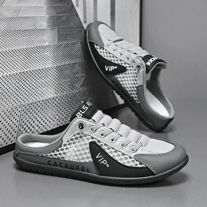 Chaussons mi-ouverts à semelle souple pour hommes, chaussures décontractées tendance d'été, baskets à semelle souple, Zapatos De Hombre, grande taille 48