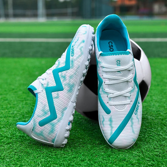 Mens Football Shoes Anti Slip Wear-resistant Grass Contest Training Youth Football Boots Light Five-a-side Soccer Shoes for Man