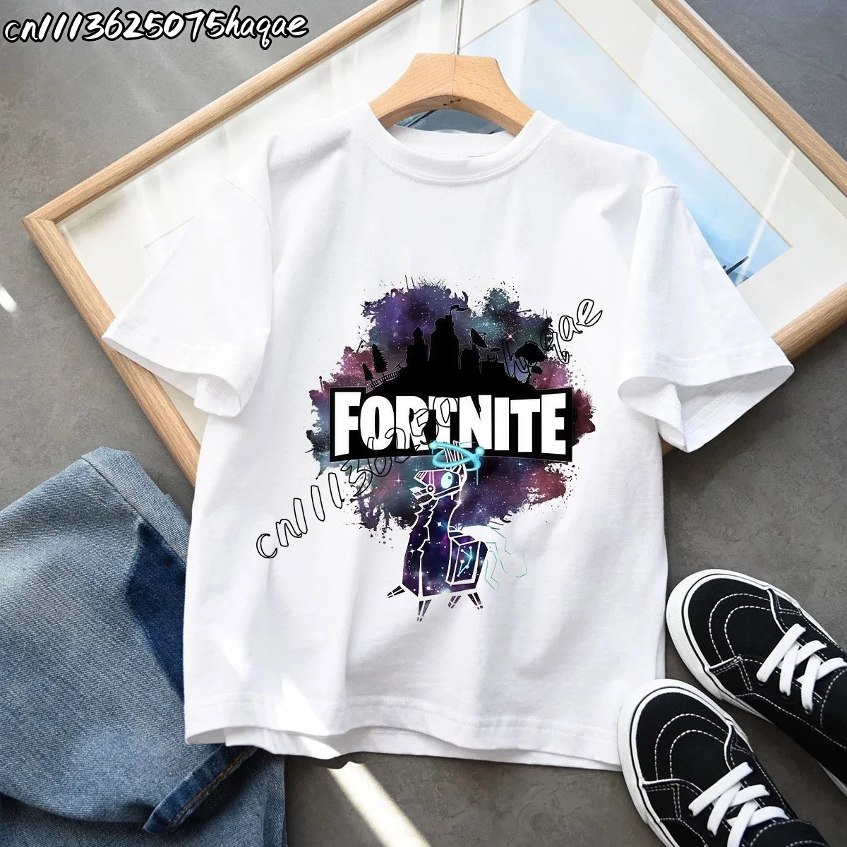 Neue Fortnite-Sommer-T-Shirts für Kinder, Cartoon-Figur-Grafik-T-Shirt, lässige Sport-Kurzarmtops für Jungen