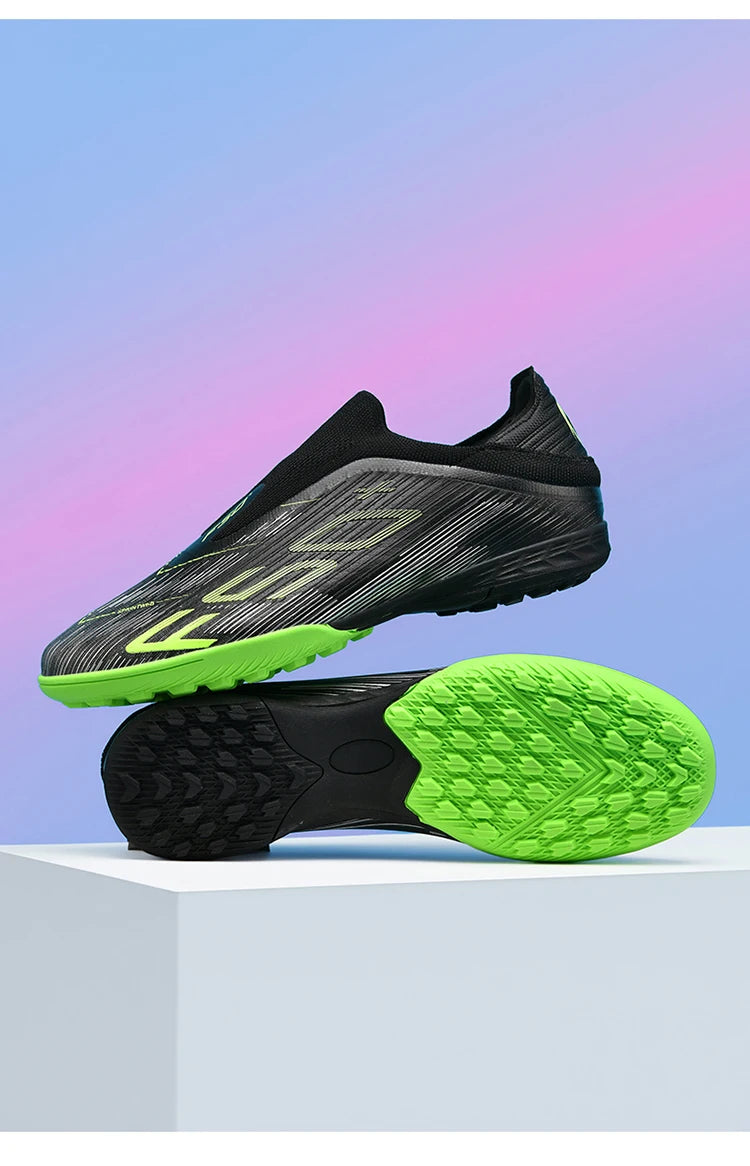 Nouvelles chaussures de football pour hommes, crampons pour terrain gazonné, chaussures de futsal confortables, chaussures de football pour terrain synthétique, chaussures de sport ultralégères, antidérapantes, pour adul
