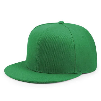 Wholesale 40 Colors Adjustable Flat Peak Snapback Caps Lady Fashion Polyester Plain Baseball Hat Men Hiphop Blank Sport Cap