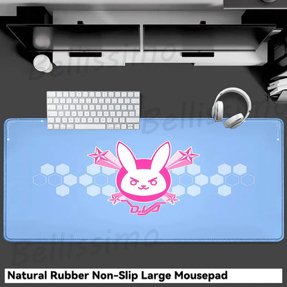 Accessori gaming O-Overwatch D-D.va Tappetino mouse grande Tappetino per tastiera e mouse PC Scrivania XXL Tappetini estesi Gamer Mausepad