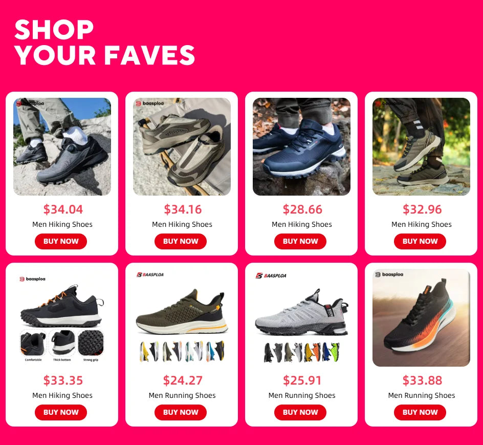 Baasploa løbesko til mænd – mærke, designer, mesh, casual sneakers, letvægts, snøresko, nye herresko til udendørs sport og tennis