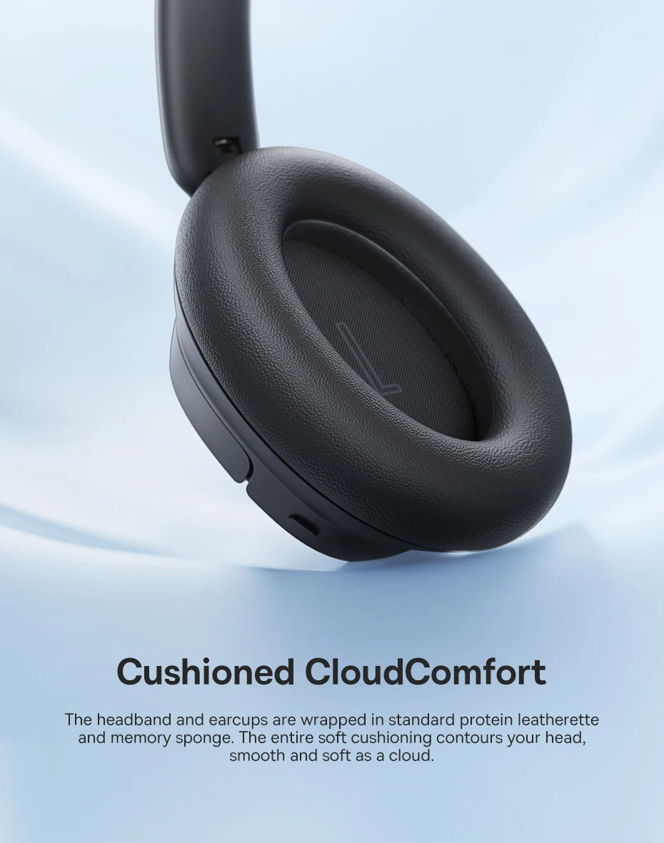 Baseus Bass EH10 NC Wireless Headphones Bluetooth 6.0 Noise Canceling 45dB Over Ear Headset Spatial Audio Earphone 80H Time