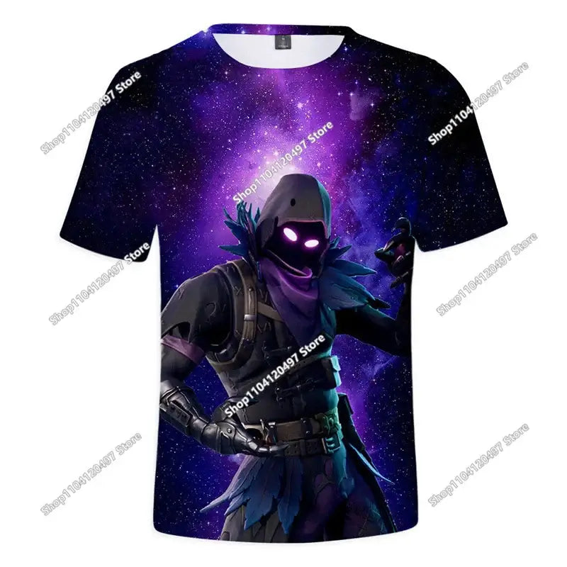 T-shirt 3D Battle Royale Fortnite — T-shirts para Homem e Mulher, Rapazes e Raparigas, Tops Cartoon Victory, Roupa Teen, Crianças, Herói de Jogo, T-shirts e Tops