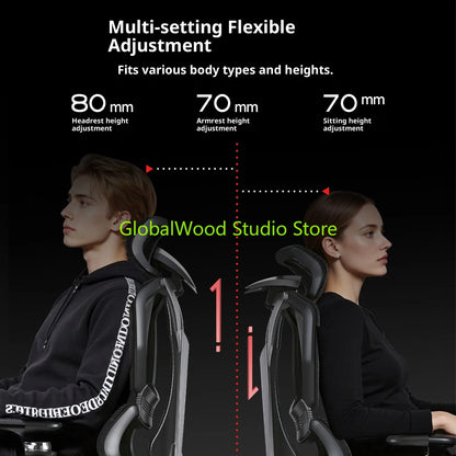 Ergonomic chair for Desk Office  Comfortable Armchair Furniture Chaise Design Chaises De Bureau Wheeled Low Chair on Wheels
