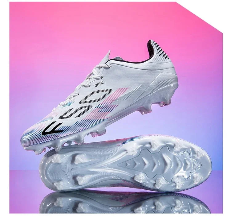 Nouvelles chaussures de football pour hommes, chaussures d'entraînement, baskets de match, chaussures de football pour terrain en herbe, chaussures de sport professionnelles antidérapantes, ultra-légères, unisexes.