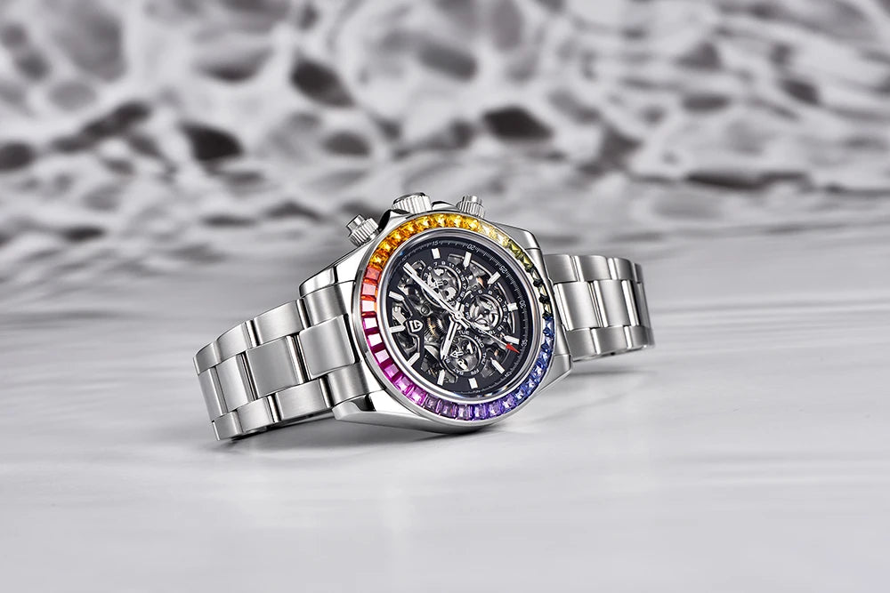 PAGANI DESIGN Men's Automatic Mechanical Watch Stainless Steel Waterproof Sport 10Bar Luxury Casual Watch for Men Reloj Hombre
